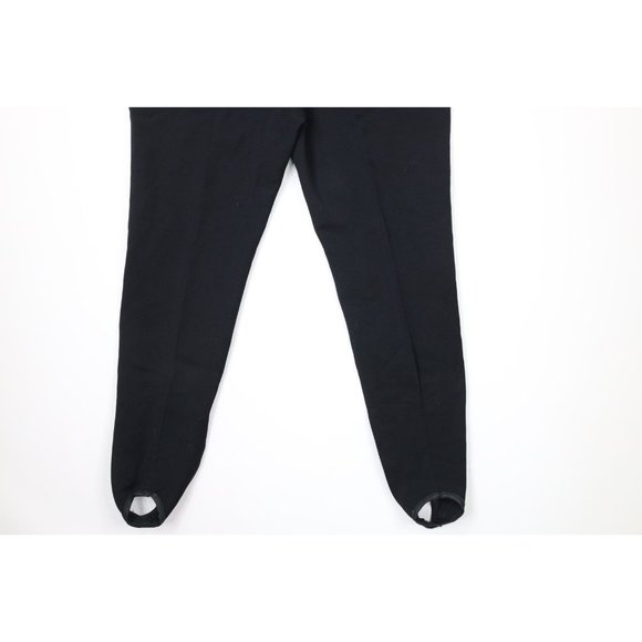 Vintage 40s Mens 34x32 Olympic Stretch Wool Stirrup Skiing Pants Black Italy - Picture 12 of 12